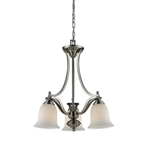 Z-Lite Lagoon Brushed Nickel 3-Light Chandelier