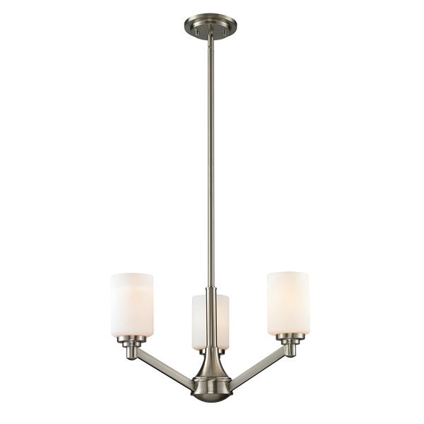 Z-Lite Montego 3-Light Brushed Nickel Chandelier