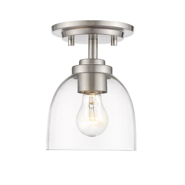 Z-Lite Ashton Brushed Nickel 1 Light Flush Mount Light