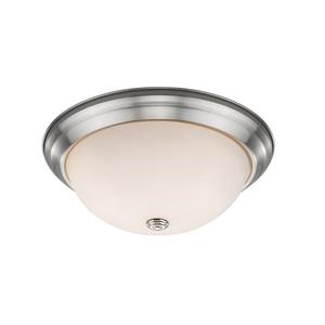 Matte Opal Z-Lite 411F2 2-Light Flush Mount