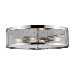 Z-Lite Meshsmith Chrome 4-Light Flush Mount