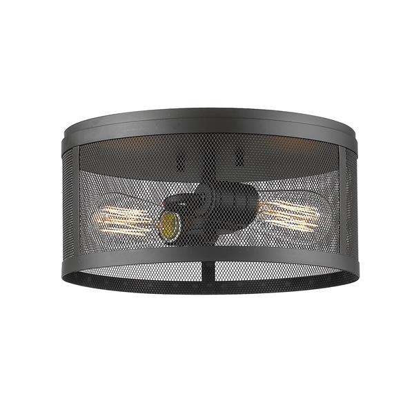 Z-Lite Meshsmith Bronze 2-Light Flush Mount