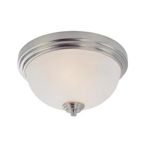 Z-Lite Chelsey 12-in Brushed Nickel 2-Light Flush Mount Light