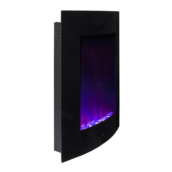 Paramount Vertical Curved Electric Fireplace, 27-in, Balck