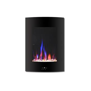 Paramount Cambridge Wall Mount 26.8-in x 19.45-in Black Electric Fireplace