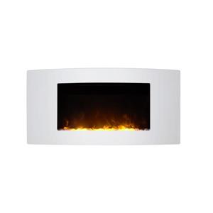 Paramount Barcelona 17.7-in x 35.5-in White Wall Electric Fireplace