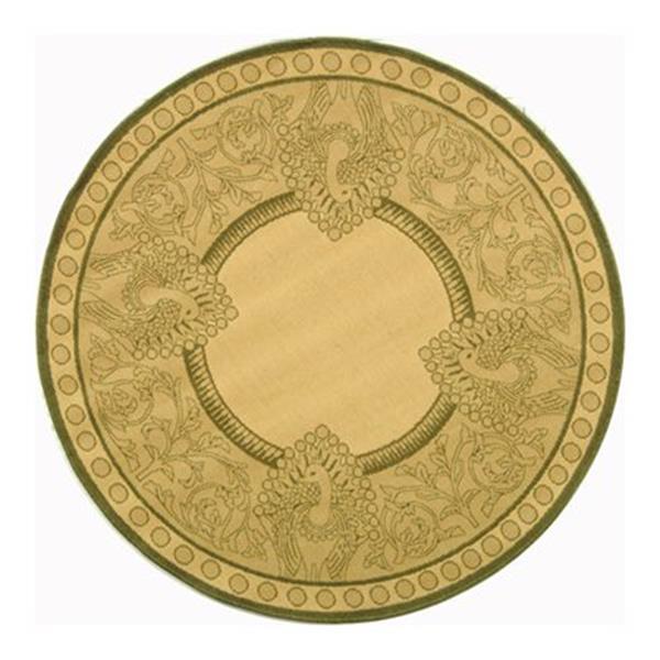 Safavieh Courtyard 7-ft x 7-ft Round Cream Indoor/Outdoor Area Rug