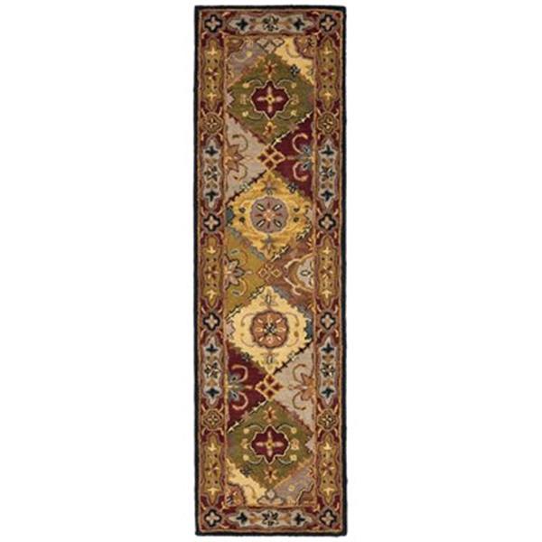 Safavieh Heritage 27-in Multi/Red Runner