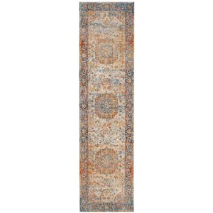 Safavieh Vintage 10-ft x 2.16-ft Persian Blue Multicolor Area Rug