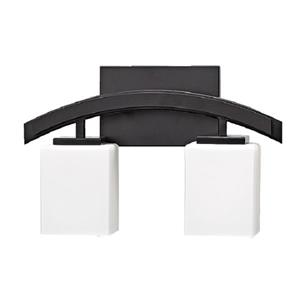 Russell Lighting Crafton Vanity Light - 2 Lights - 15-in - Black