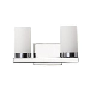 Russell Lighting 2-Light Wall-Mounted Light - 14-in- Polished Chrome
