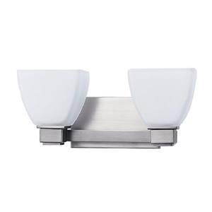 Russell Lighting Trenton 2-Light Wall-Mounted Light - 15-in- Brushed Chrome
