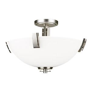 Luminaire semi-encastré Crafton, 14 po, chrome brossé