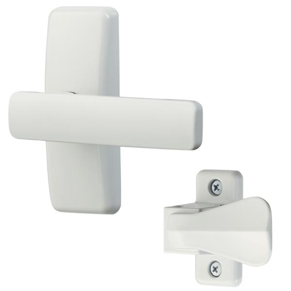 Ideal Security Aj Modern White Lever Set For Storm Doors Skajlw Rona