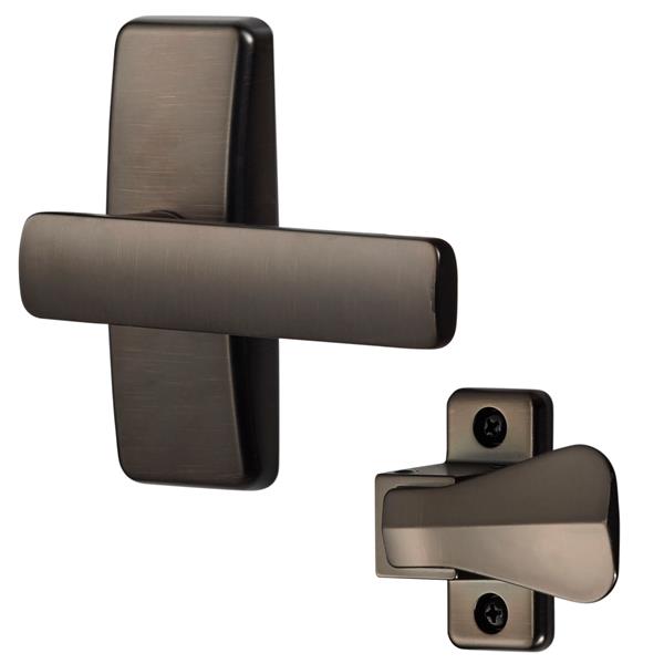 Ideal Security AJ Modern Oil Rubbed Brass Lever Set For Storm Doors