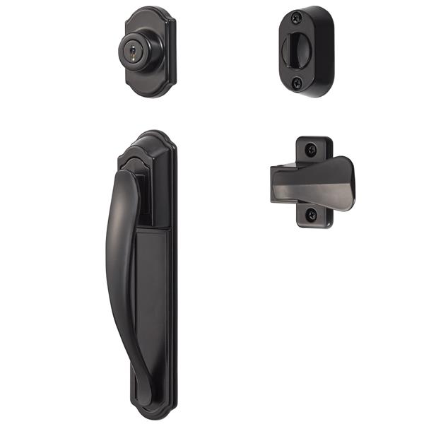 Ideal Security Dx Antique Black Pull Handle Set With Keyed