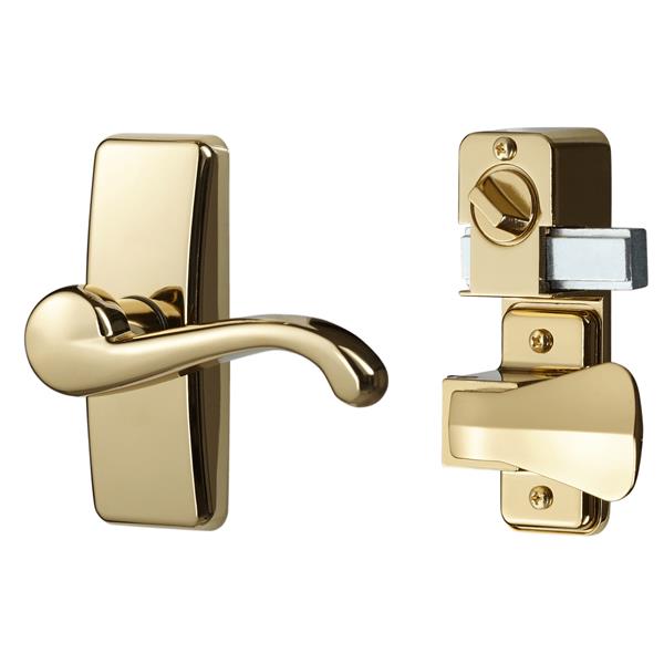 Ideal Security Gl Bright Brass Lever Set With Deadbolt