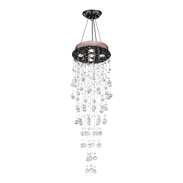 Classic Lighting Andromeda 5-Light Chrome 16-in x 16-in x 43-in Semi-Flush Mount