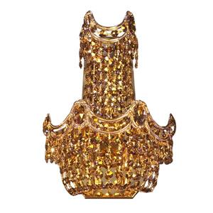 Classic Lighting Regency 10-in W 1-Light 24k Gold Plate Crystal Pocket Wall Sconce