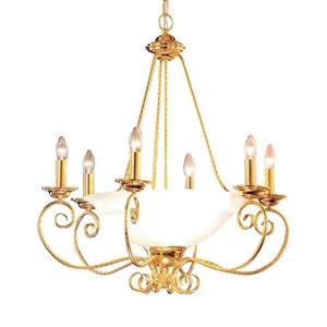 Classic Lighting Portofino Collection 36-in Bronze Alabaster 9-Light Candle Chandelier
