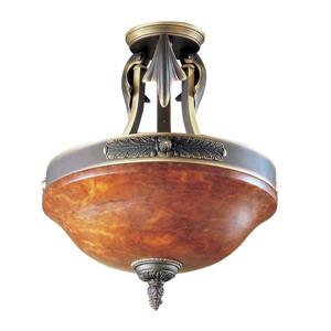 Classic Lighting Venetian 2-Light Bronze 14-in x 14-in x 16-in Semi-Flush Mount