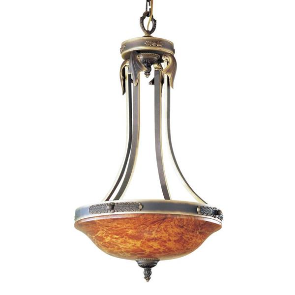 Classic Lighting Venetian 19-in Matte Bronze Traditional Bowl Pendant