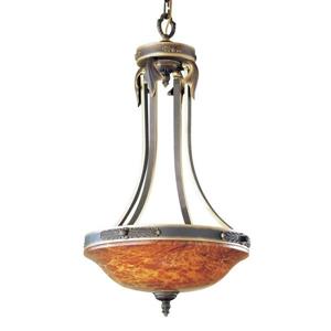 Classic Lighting Venetian 19-in Matte Bronze Traditional Bowl Pendant