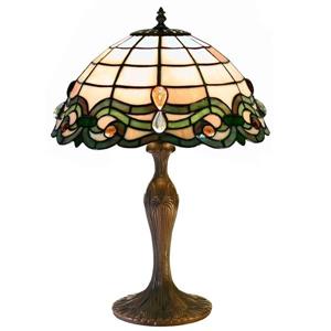 Warehouse of Tiffany Semi Baroque 19-in with Bronze Base and Multi Coloured Shade Table Lamp