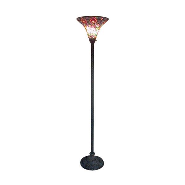 Glass Shade, Red Glass Floor Lamp