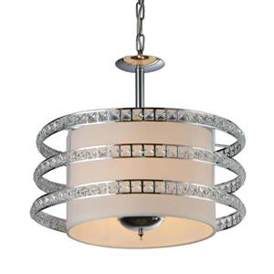 Warehouse of Tiffany Saturn Silver Modern Drum Pendant