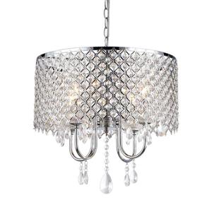 Warehouse of Tiffany 4-Light Silver Traditional Cage Chandelier