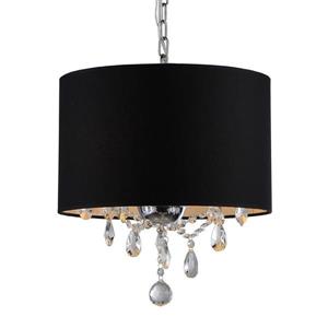 Warehouse of Tiffany Black Transitional Drum Pendant