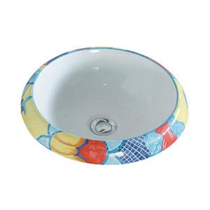 WS Bath Collections Ceramica Sol Lavante Ceramic Round Vessel Bathroom Sink (Drain Included)