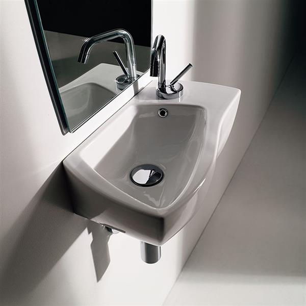 WS Bath Collections Kerasan White Ceramic WallMount Rectangular