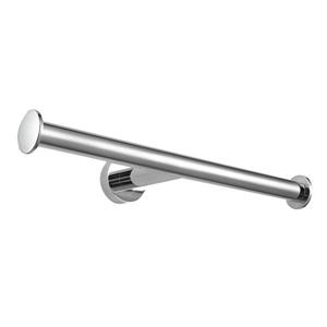 WS Bath Collections Baketo Polished Chrome Wall Mount Single Post Toilet Paper Holder