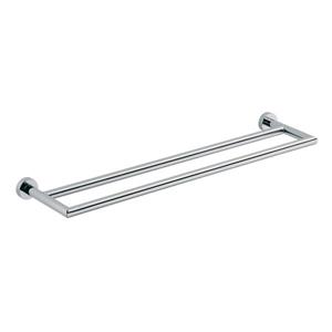 WS Bath Collections Baketo 22-in Polished Chrome Double Towel Bar