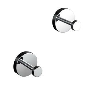 WS Bath Collections Duemila 2-Hook Polished Chrome Towel Hook