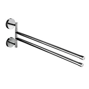 WS Bath Collections Duemila 11-in Polished Chrome Double Towel Bar