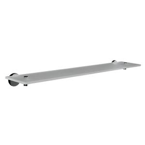 WS Bath Collections Duemila Frosted Polished Chrome Glass Bathroom Shelf