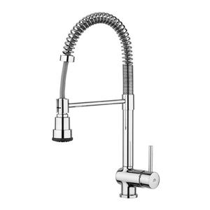 WS Bath Collections Stick Polished Chrome 19.7-in Lever-Handle Deck Mount Pull-Down Kitchen Faucet