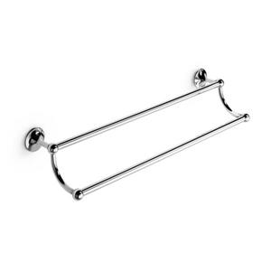 WS Bath Collections Venessia 24-in Polished Chrome Double Towel Bar