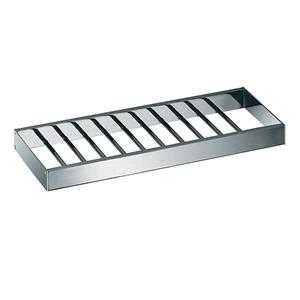 WS Bath Collections Skuara Polished Chrome Brass Bathroom Shelf