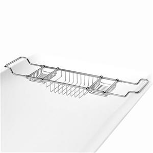 WS Bath Collections Polished Chrome Solid Brass Bathtub Caddy