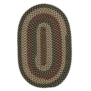Colonial Mills Brook Farm 7-ft x 9-ft Winter Green Oval Indoor/Outdoor Handcrafted Area Rug