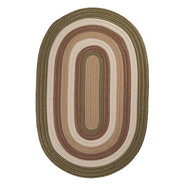 Colonial Mills Brooklyn 2-ft x 12-ft Moss Oval Indoor/Outdoor Handcrafted Runner