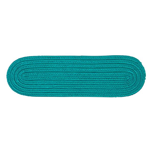 Colonial Mills Boca Raton 8-in x 28-in Oval Turquoise Stair Tread Mat - 13/pack