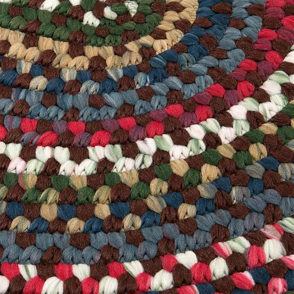 Colonial Mills Chestnut Knoll 4-ft x 6-ft Handcrafted Saddle Brown Oval Indoor Area Rug