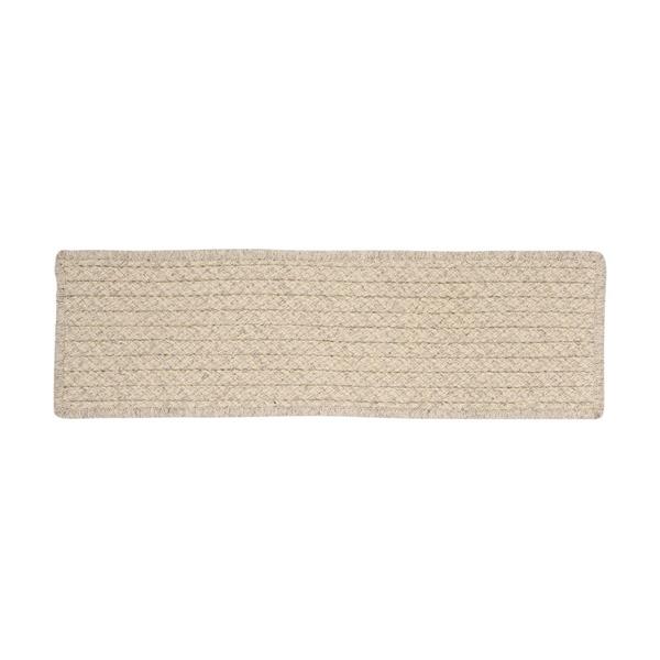 Colonial Mills Natural Wood Houndstooth 8-in x 28-in Cream Rectangular Stair Tread Mat - 13/pack