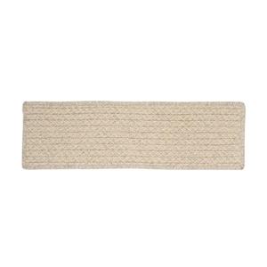 Colonial Mills Natural Wood Houndstooth 8-in x 28-in Cream Rectangular Stair Tread Mat - 13/pack