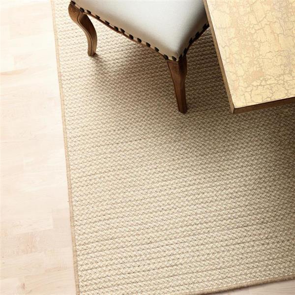 Colonial Mills Natural Wool Houndstooth 3-ft x 5-ft  Tea Indoor Handcrafted Throw Rug